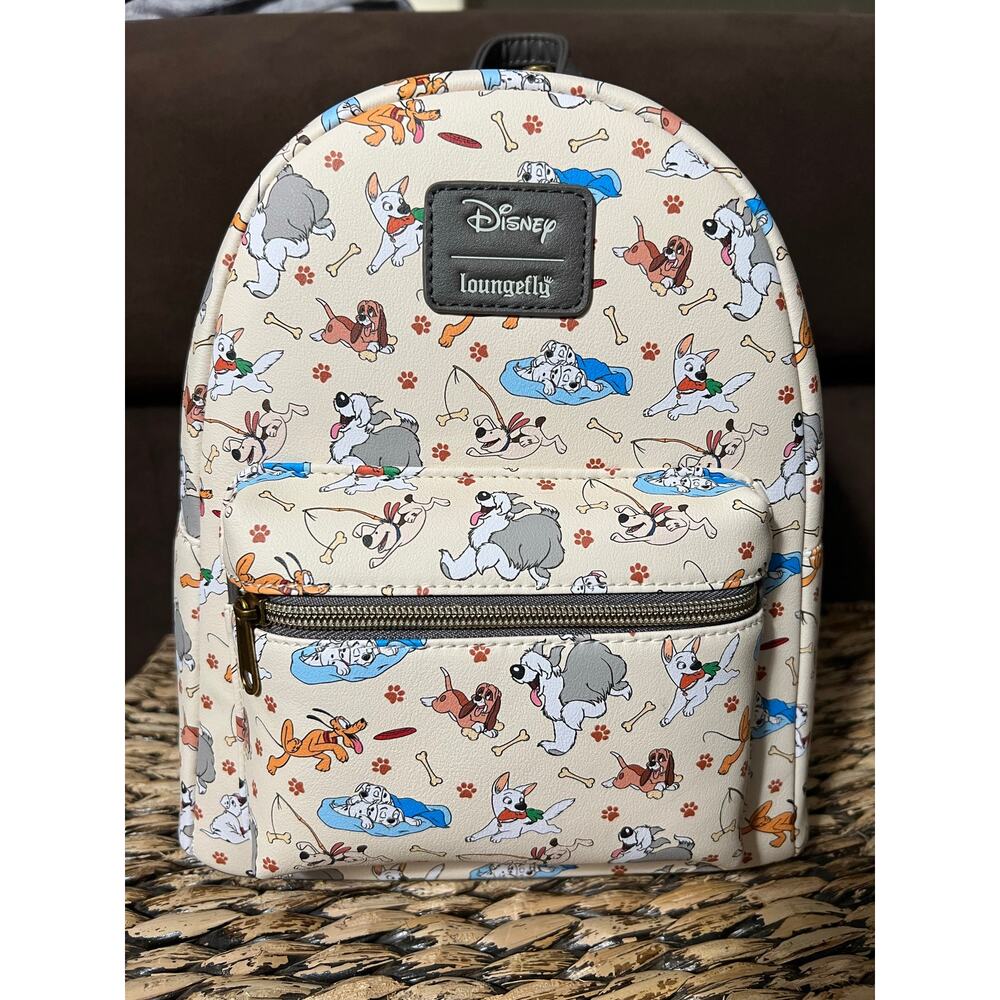 Loungefly Disney Dogs Play Mini Backpack Wallet Set Pluto Max Dalmations - Picture 2 of 9